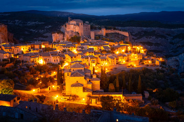 Obraz premium View from Alquezar one of the most beautiful towns of the country at Huesca province, Aragon, Spain.