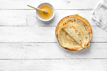 Crepes (Blini) and Honey