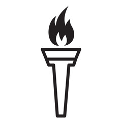 Torch Icon Vector Simple Design