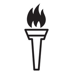 Torch Icon Vector Simple Design