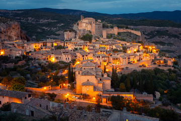 Obraz premium View from Alquezar one of the most beautiful towns of the country at Huesca province, Aragon, Spain.