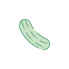 vegetable cucumber fill style icon