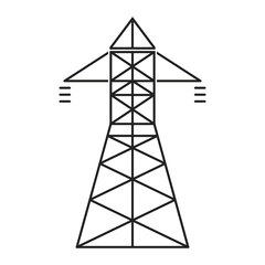 Electric tower. Electricity icon suitable for info graphics, websites and print media and interfaces. Vector illustration.