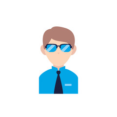 teacher man flat style icon