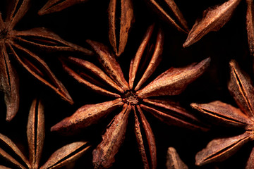 Badyan star anise spice close up