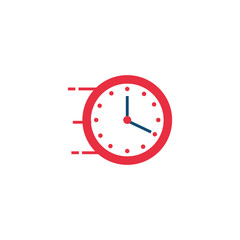 time clock wall flat style icon