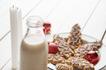 Christmas tree-shaped Christmas chocolate cookies