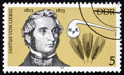 Postage stamp Germany 1978 Justus von Liebig, Chemist