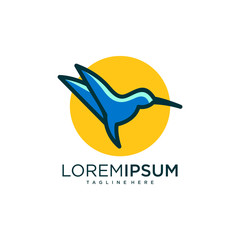 simple modern bird logo design