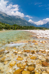 Soca river in the Triglav National Park in Slovenia
