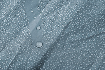 Condensate water droplets on the surface of the material gray