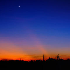 Twilight landscape, Sky sunset nature beautiful