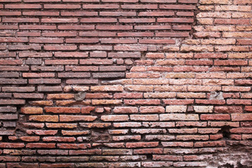 Old brick wall; Red brick wall background