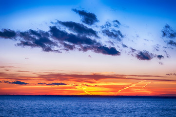 Newport Rhode Island Sunset over water
