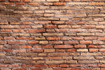 Old brick wall; Red brick wall background