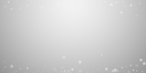 Sparse snowfall Christmas background. Subtle flyin