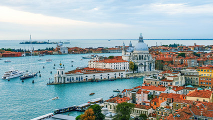 Naklejka na ściany i meble Venice from above view Grand Canal