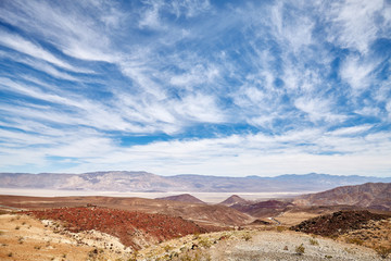 Fototapeta na wymiar Scenic cloudscape over the Death Valley, US.