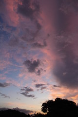 dramatic sky with clouds