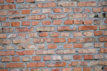 Brick wall red background