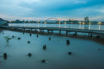 Icon City Palangka Raya, Kahayan Bridge view from Flamboyan Bawah Village