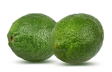 Fresh lime isolated on white background with clipping path