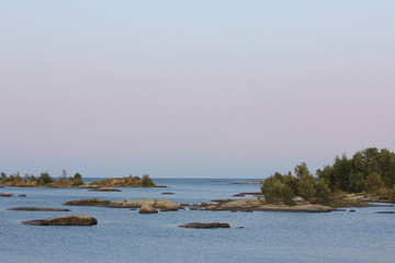 Quiet summer evening at Lake Vanern, Sweden.