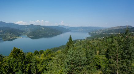 Fototapeta na wymiar Lake Izvorul Muntelui (Lacul Bicaz) - the biggest artificial lake in Romania