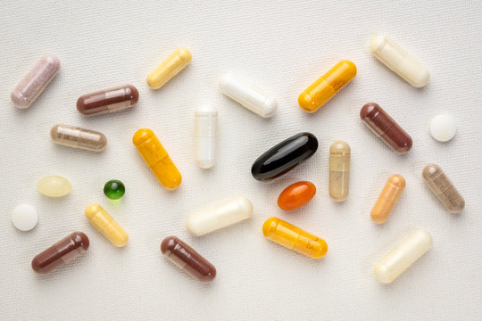 vitamins and supplements background