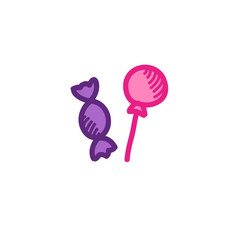 sweets doodle icon, vector illustration
