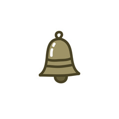 bell doodle icon, vector illustration