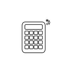 financial calculator line style icon