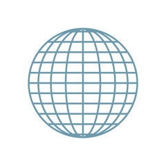 World wide web icon isolated on the white background