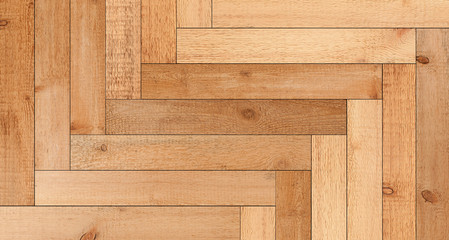 Parquet floor of untreated boards. Light wood texture for background.