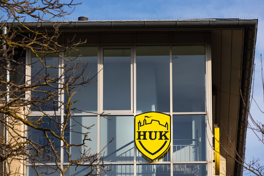 regensburg, bavaria/germany - 19 11 19: huk sign in regensburg germany