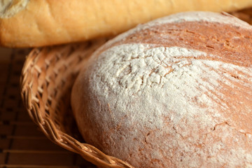 bakery products freshly baked bread and baguette