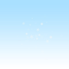 Sparse snowfall Christmas background. Subtle flyin