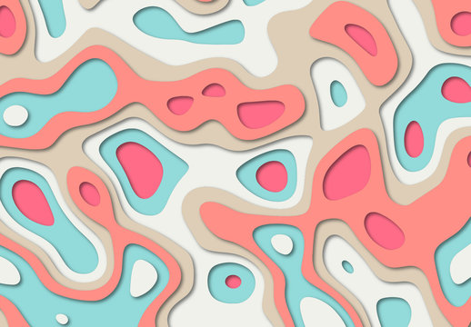 Colorful Cut Paper Background Set