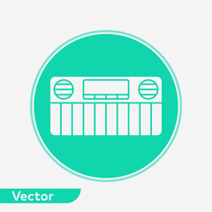 Synthesizer vector icon sign symbol