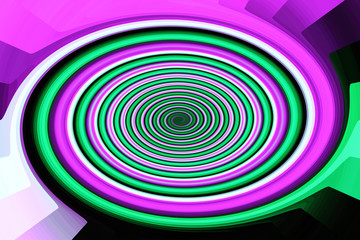 Abtrakter bunter konzentrischer Strudel oder Spirale 