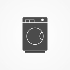 Washing machine vector icon sign symbol