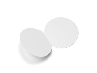 Blank bi-fold round brochure