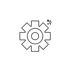 social media gear line style icon