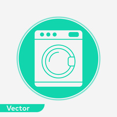 Washing machine vector icon sign symbol