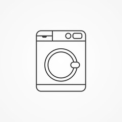 Washing machine vector icon sign symbol