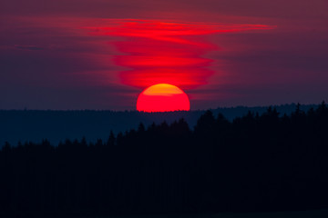 Sonnenaufgang im Frankenwald