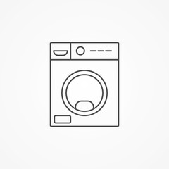 Washing machine vector icon sign symbol