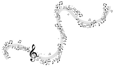  striscia, onda, linea, ondulata, note, musica, spartito,