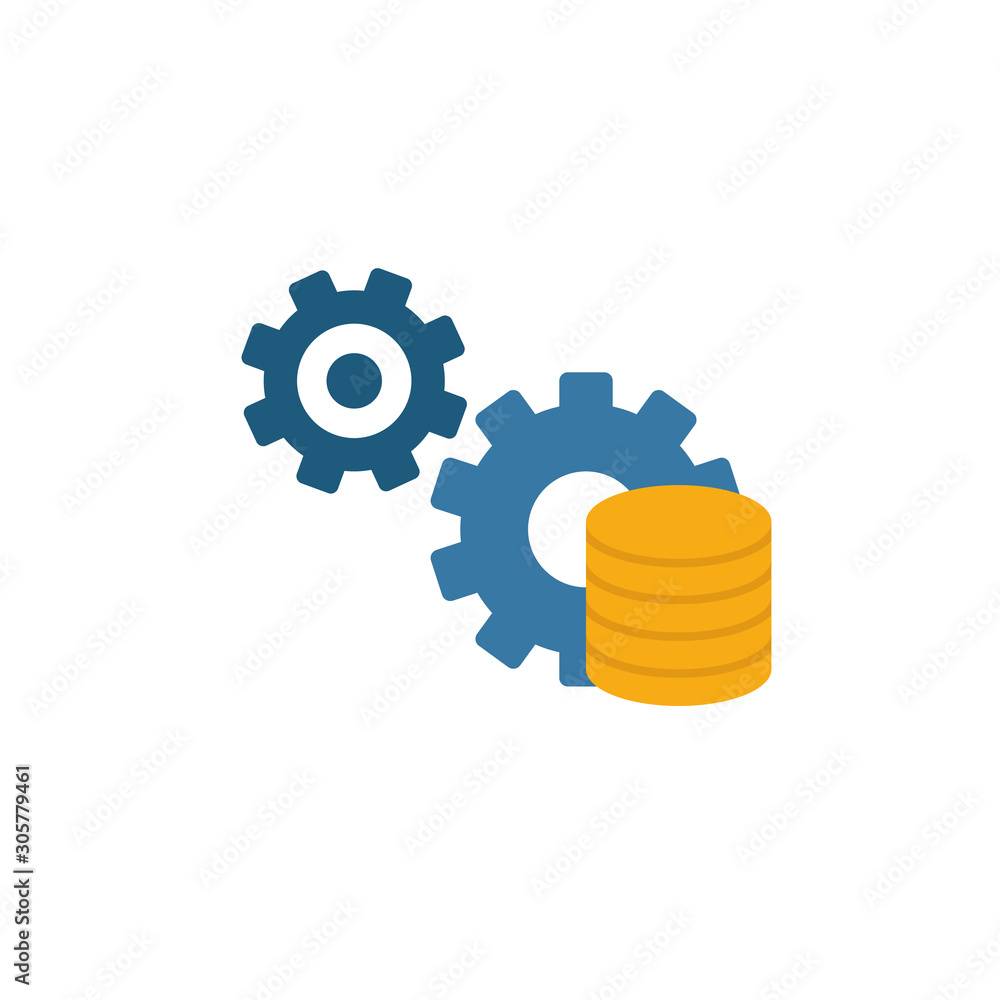 Poster data management icon. colored simple elements from industry 4.0 collection
