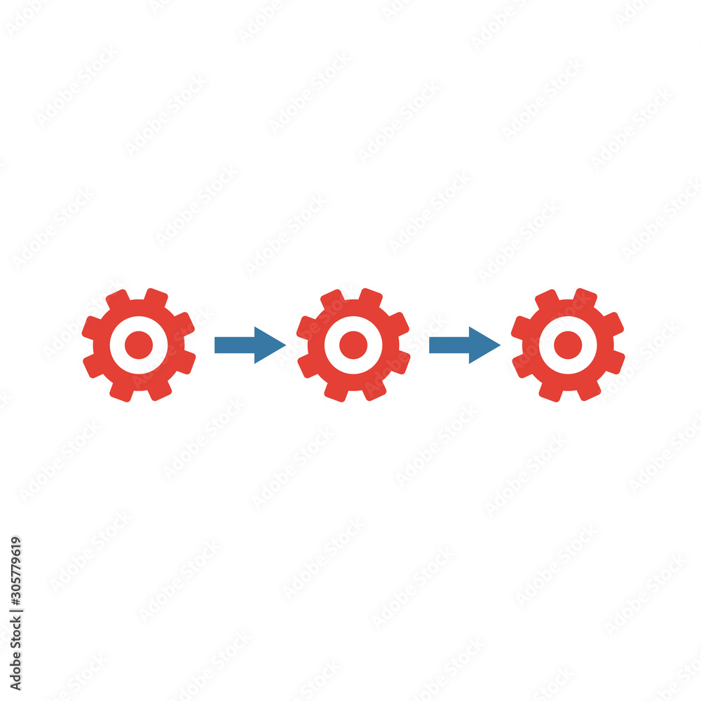 Poster horizontal integration icon. colored simple elements from industry 4.0 collection